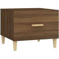 vidaXL Salontafel 50x50x40 cm bewerkt hout bruin eikenkleur