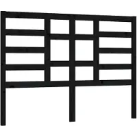 vidaXL Hoofdbord 126x4x104 cm massief grenenhout zwart