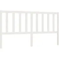 vidaXL Hoofdbord 206x4x100 cm massief grenenhout wit