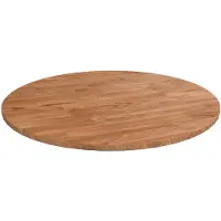 vidaXL Tafelblad rond Ø40x1,5 cm bewerkt massief eikenhout lichtbruin
