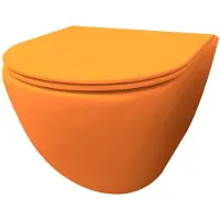 Best design Morrano hangend toilet randloos oranje mat