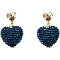 Go Dutch Label Oorknoppen full on beads hartje Blauw