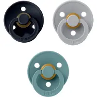 BIBS fopspeen 0-6 maand set 3 stuks Dark Denim,Island Sea en Cloud maat 1