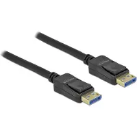 DeLOCK 80262 DisplayPort-kabel DisplayPort Aansluitkabel DisplayPort-stekker 2 m Zwart 10K UHD, Vergulde steekcontacten, Afgeschermd (drievoudig)