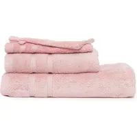 The One Towelling Bamboe Handdoeken set - Badhanddoek, Handdoek, Gastendoekjes & Washandjes - 15-Delig - Bamboe & Gekamd katoen - Hypoallergeen - Zalmroze