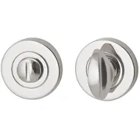 Hardbrass Nika toilet-/badkamersluiting rond 8mm - glans nikkel