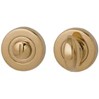 Hardbrass Nika toilet-/badkamersluiting rond 8mm - PVD messing
