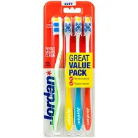 Jordan 1+1 Gratis: Tandenborstel Total Clean Soft 4-pack 4 Stuks