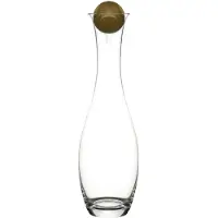 Sagaform Oval Oak Wine/water Carafe With Oak Stopper - Waterkaraffen & waterkannen Eiken Clear - 5015336