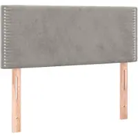 vidaXL Hoofdbord 90x5x78/88 cm fluweel lichtgrijs