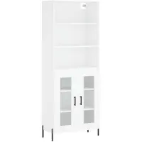vidaXL Hoge kast 69,5x34x180 cm bewerkt hout wit