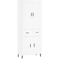 vidaXL Hoge kast 69,5x34x180 cm bewerkt hout wit
