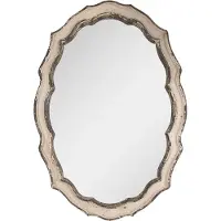Clayre & Eef Spiegel 52x3x75 cm Beige Bruin Hout Glas Wandspiegel Beige Wandspiegel