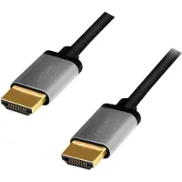 Logilink HDMI AV Aansluitkabel [1x HDMI-stekker - 1x HDMI-stekker] 3 m Zwart-grijs