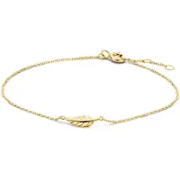 Marie-Celeste Marie Celeste armband veer 0,8 mm 16 - 17 - 18 cm - Goud