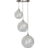 Eth Stoere hanglamp Calvello 3-lichts metaalgrijs
