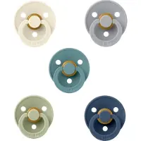 BIBS fopspenen 6-18 maand set 5 stuks Ivory,Cloud,Island Sea ,Sage en Deep Space maat 2