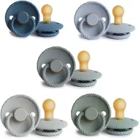 Frigg ROPE Fopspeen set 5 stuks Ocean View,Powder Blue,French Gray,Silver Gray en Sage 6-18 maand
