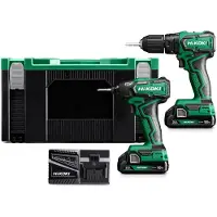 HiKOKI KC18DDWGZ Combopack | DV18DD + WH18DD | 18 V | 2 x 2,0 Ah accu + lader | In HSC III koffer - KC18DDWGZ