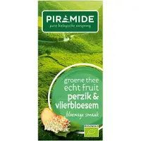 Piramide Biologische Groene Theezakjes Perzik & Vlierbloesem 20 Stuks