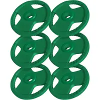Gorilla Sports Voordeelbundel 30 kg (6 x 5 kg) Olympische Halterschijven Gripper Gietijzer - 50/51 mm