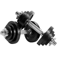 Gorilla Sports Halterset Verstelbaar 22 kg Chroom