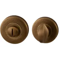 Hardbrass Artax toilet-/badkamersluiting rond 8mm - mat brons
