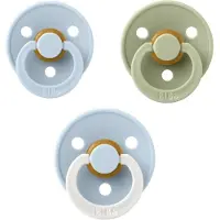 BIBS fopspeen 6-18 maand set 3 stuks Sage,Dusty Blue en Baby Blue Glow maat 2