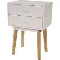 MCW Ladekast Malmö T271, bijzettafel nachtkastje kast, retro design 59x40x30cm ~ lade wit