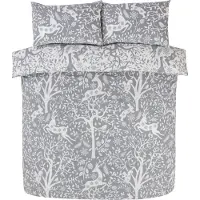 Finest Homeware dekbedovertrek Tatton - polykatoen - grijs - 2-persoons (200x200 + 2st. 50x75 cm)