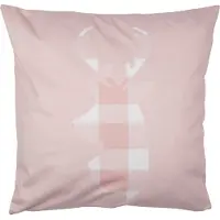 Clayre & Eef Kussenhoes 45x45 cm Roze Wit Polyester Hert Sierkussenhoes Roze Sierkussenhoes