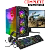Screenon - Gaming Set - X54196 - W1 (GamePC.X54196 + 24 Inch Monitor + Toetsenbord + Muis & Muismat + Headset & Houder)