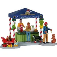 Lemax Santa Claws en Paws Set Of 3 Kersthuisje