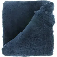 Unique living Plaid Justin Dark Blue Fleece Donkerblauw