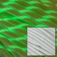 Knivesandtools 550 paracord type III, kleur: white w/ glow in the dark, 50 ft (15,24 m)
