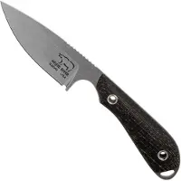 White River Knives M1 Black Burlap Micarta vaststaand mes, Kydex schede