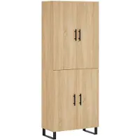 vidaXL Hoge kast 69,5x34x180 cm bewerkt hout sonoma eikenkleurig