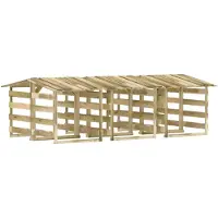 vidaXL Pergola's met dak 6 st 100x90x100 cm geïmpregneerd grenenhout