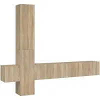vidaXL 5-delige Tv-meubelset bewerkt hout sonoma eikenkleurig