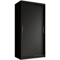 Meubella | Kledingkast mat zwart 100x62x200 schuifdeur
