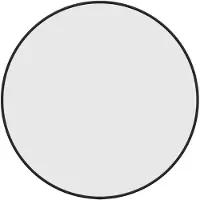 vidaXL Wandspiegel rond Ø50 cm zwart