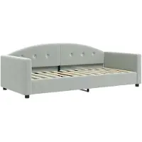 vidaXL Slaapbank 90x200 cm fluweel lichtgrijs