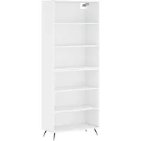 vidaXL Hoge kast 69,5x32,5x180 cm bewerkt hout wit