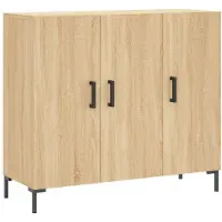 vidaXL Dressoir 90x34x80 cm bewerkt hout sonoma eikenkleurig
