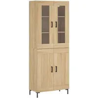 vidaXL Hoge kast 69,5x34x180 cm bewerkt hout sonoma eikenkleurig