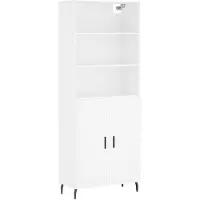 vidaXL Hoge kast 69,5x34x180 cm bewerkt hout wit