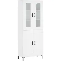 vidaXL Hoge kast 69,5x34x180 cm bewerkt hout wit
