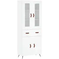 vidaXL Hoge kast 69,5x34x180 cm bewerkt hout wit