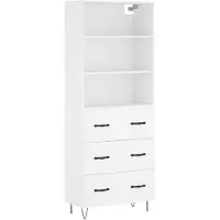 vidaXL Hoge kast 69,5x34x180 cm bewerkt hout wit