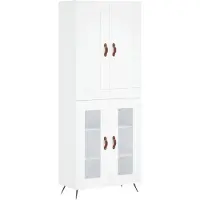 vidaXL Hoge kast 69,5x34x180 cm bewerkt hout wit